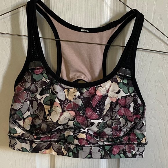 Lululemon Sweaty Or Not Bra II So Fly Butterfly SIZE 4 - Picture 3 of 5